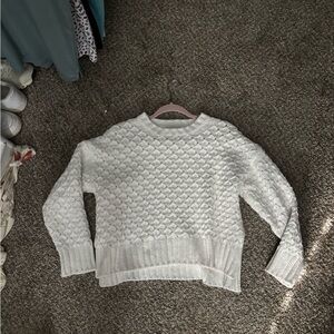 Chic Textured White Sweater for Women